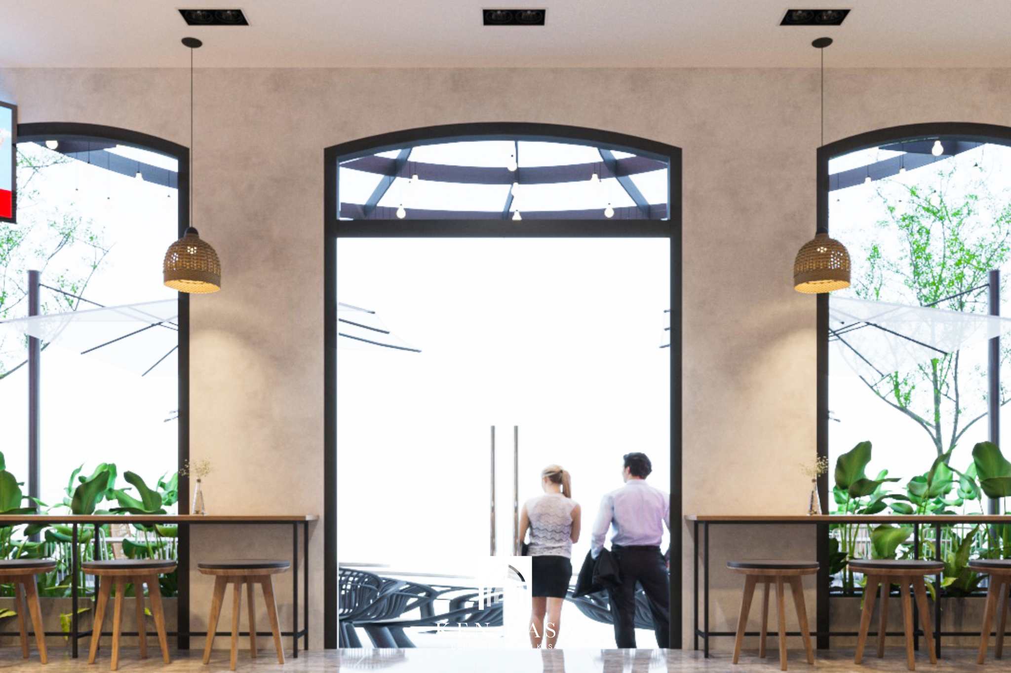 Không gian mở tại cafe Ann Hotel & Spa